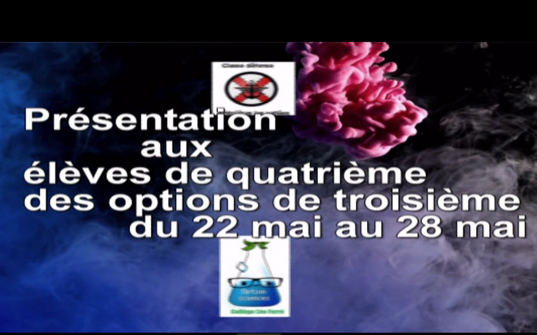 Présentation options 3ème 2024/2025